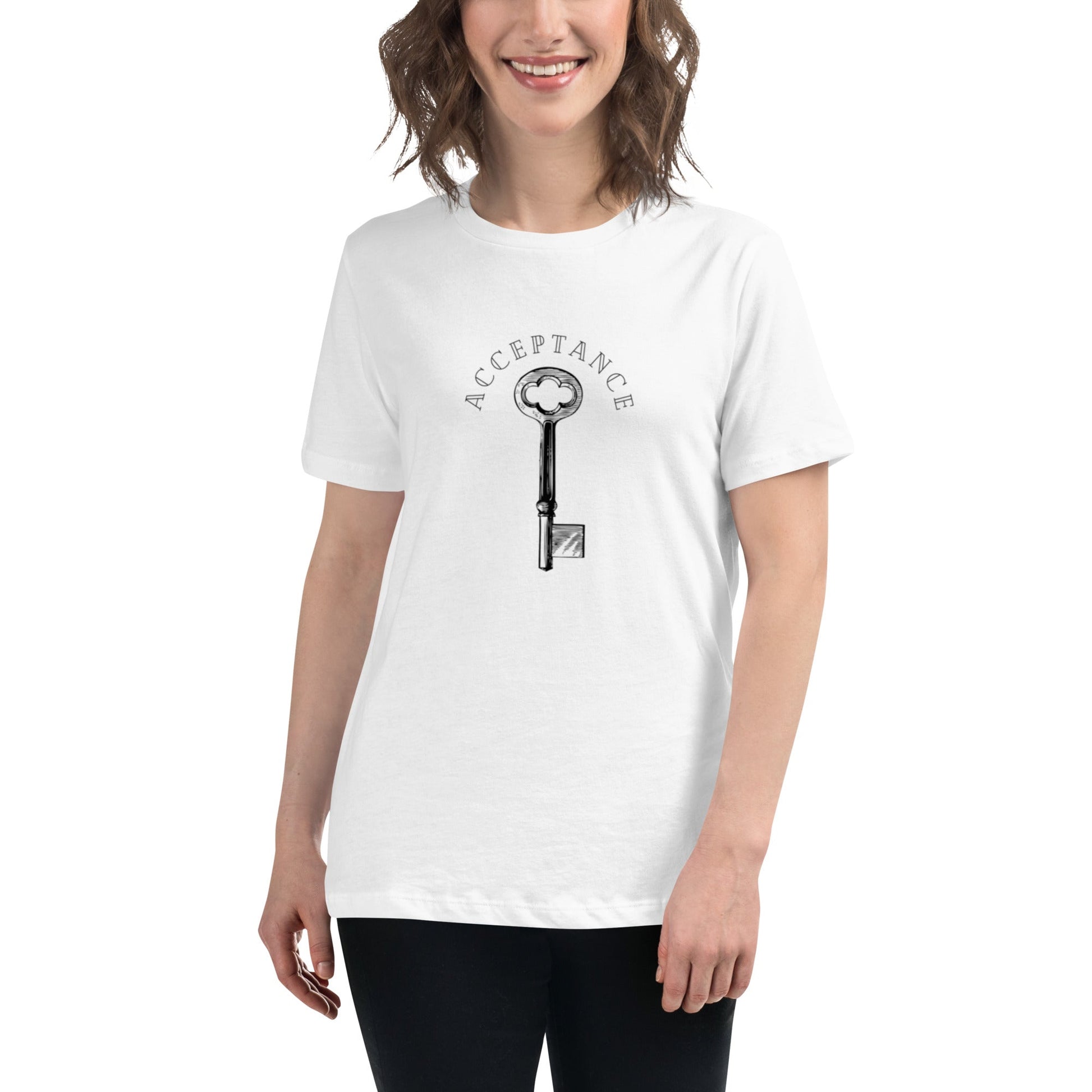 "Acceptance Key" Women's Relaxed T - Shirt - tracy trudges