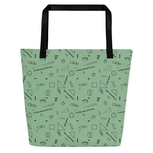 HOW Geometric Green Large Tote Bag