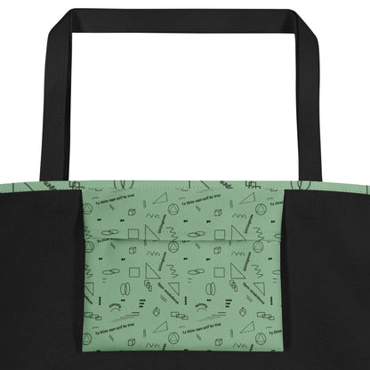 HOW Geometric Green Large Tote Bag