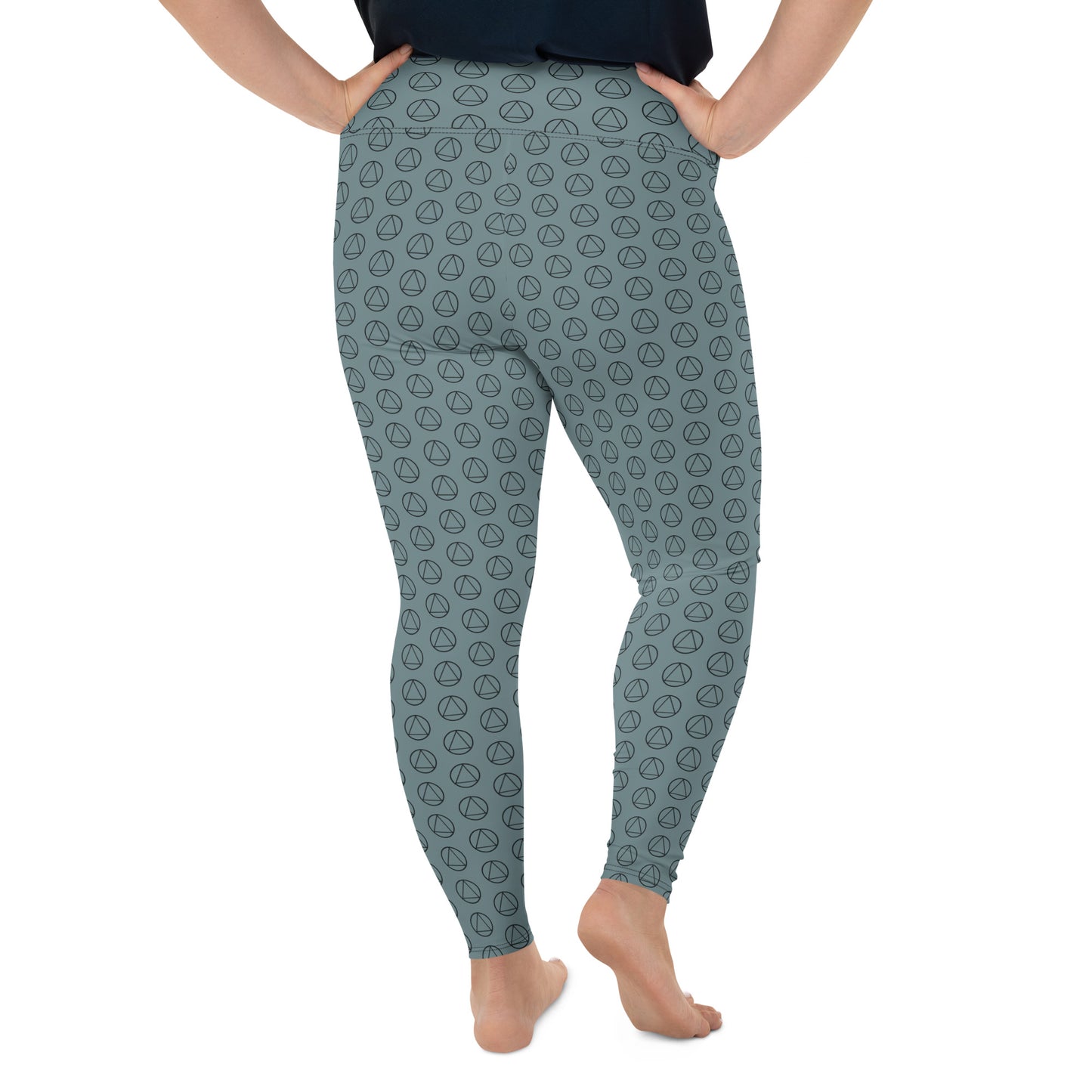 Triangle in Circle Plus Size Leggings