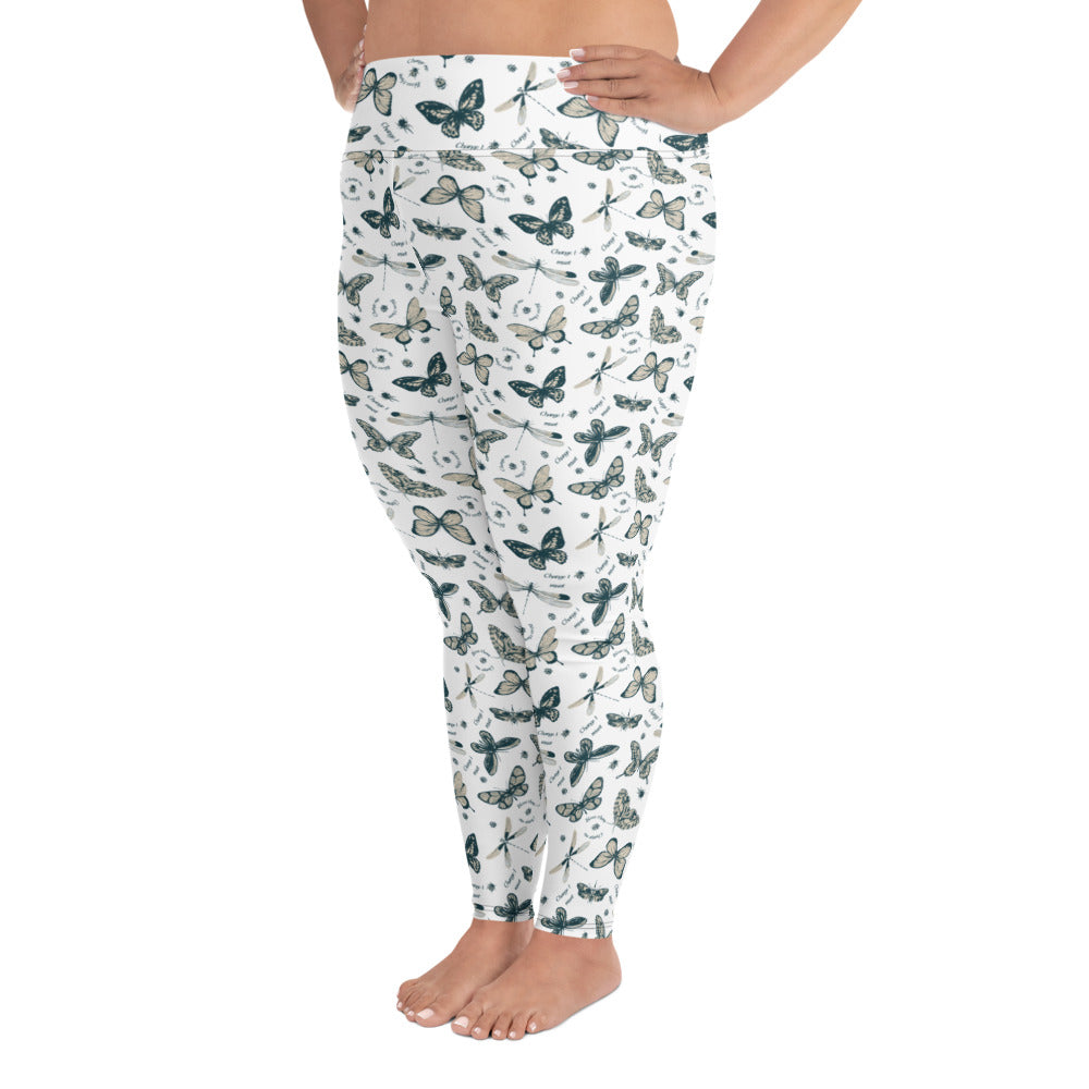 Butterfly Pattern Plus Size Leggings