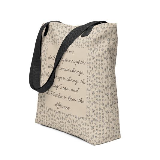 Mushroom Serenity Prayer Tote bag