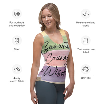 Serenity, Courage, Wisdom Pastel Tank Top