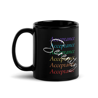 "Serenity Pride" Black Glossy Mug