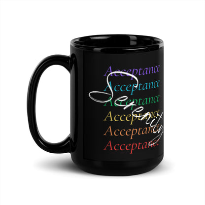 "Serenity Pride" Black Glossy Mug