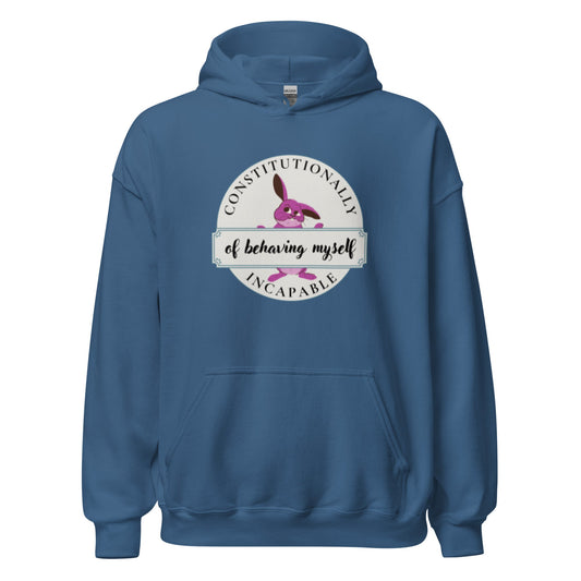 Constitutionally Incapable Unisex Hoodie - tracy trudges