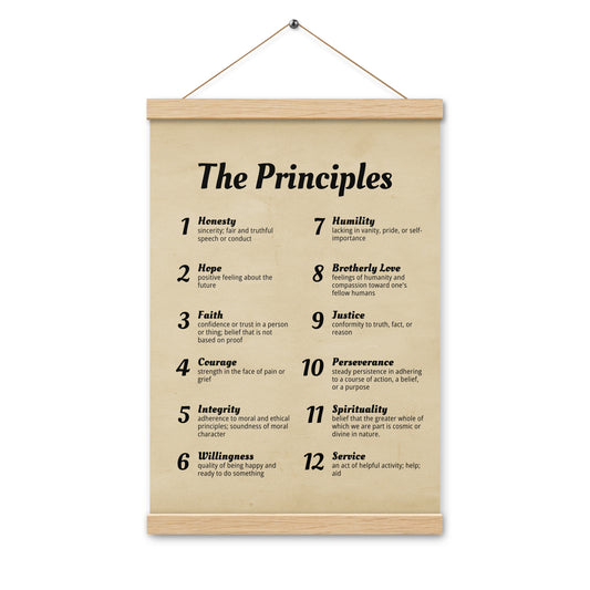 Principles Poster Parchment-style