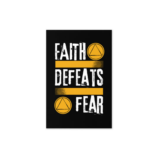 Faith Defeats Fear Greeting card