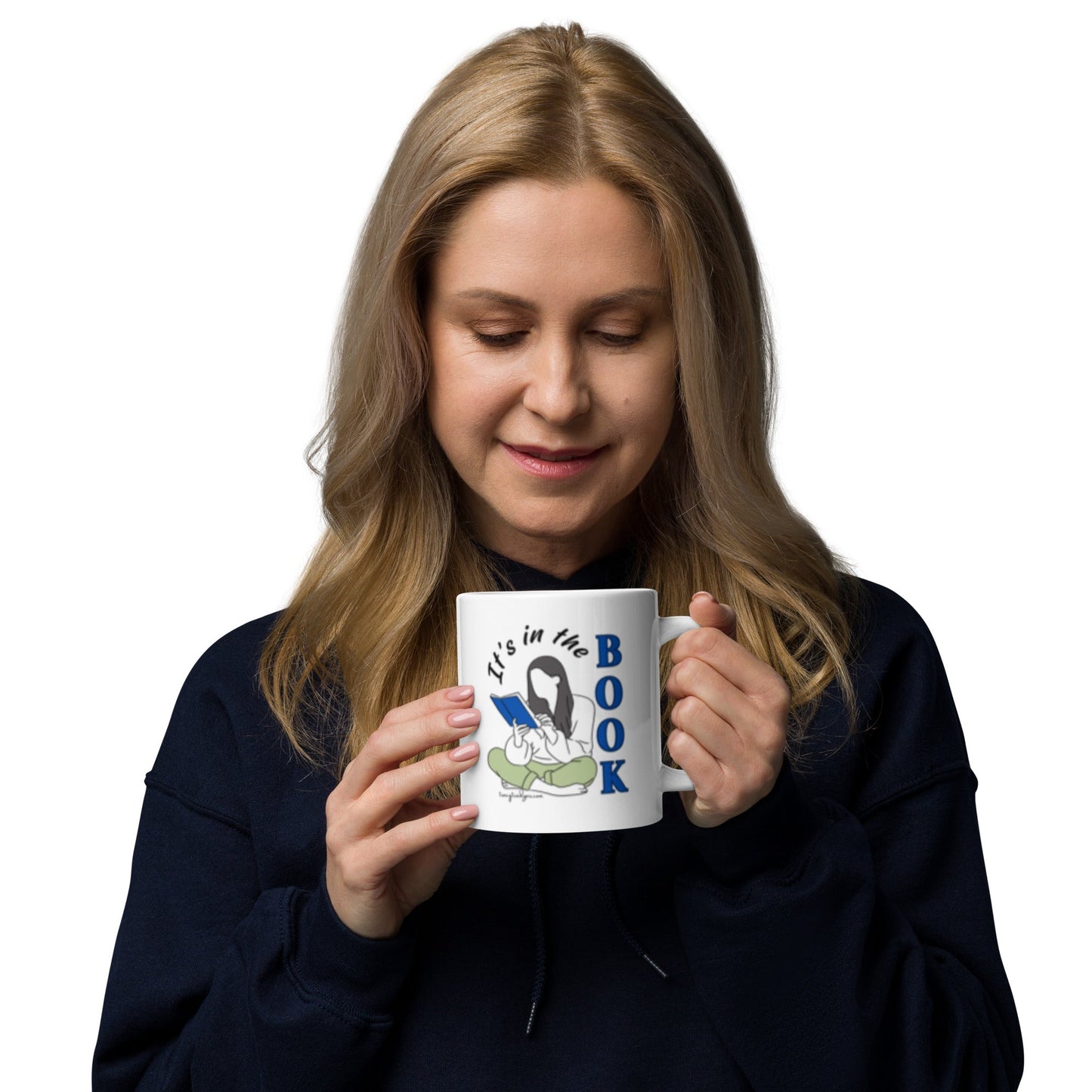 It's in the Book White Glossy Mug - tracy trudges