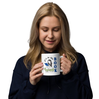 It's in the Book White Glossy Mug - tracy trudges