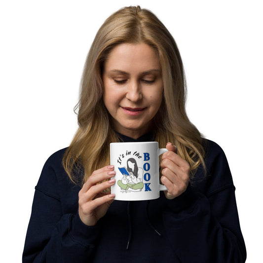 It's in the Book White Glossy Mug - tracy trudges