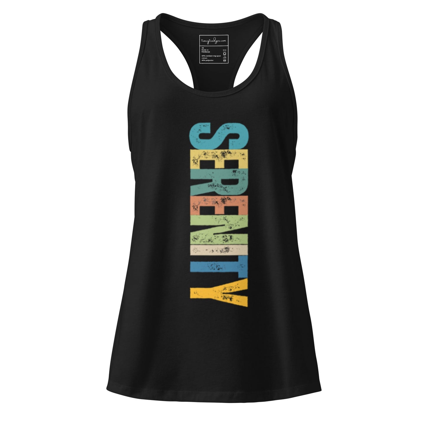 Serenity Fitted Racerback Tank Top - tracy trudges