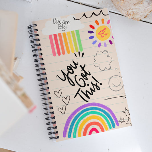 "You got this!" Spiral notebook