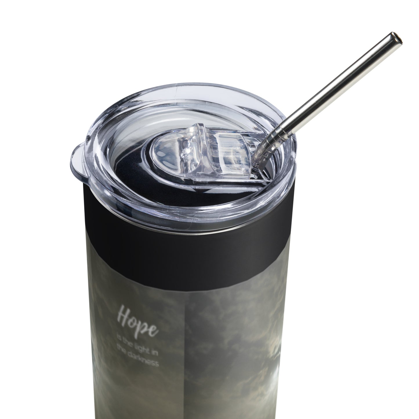 "Hope is the light..." Stainless steel tumbler