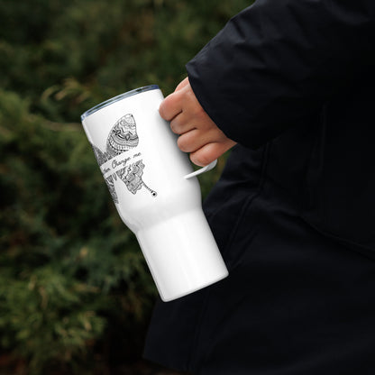 "Bless Them. Change Me." Travel mug with a handle