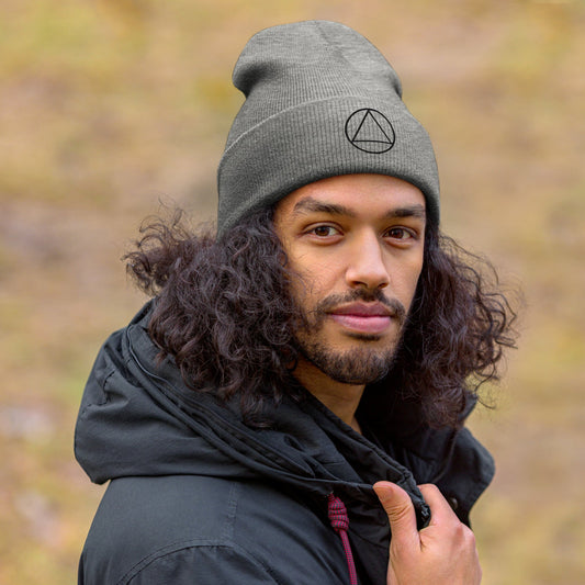 Triangle in Circle Cuffed Beanie - tracy trudges