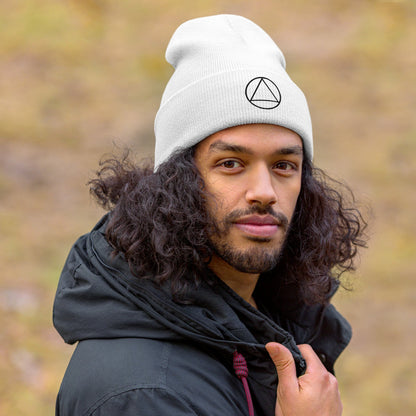 Triangle in Circle Cuffed Beanie - tracy trudges