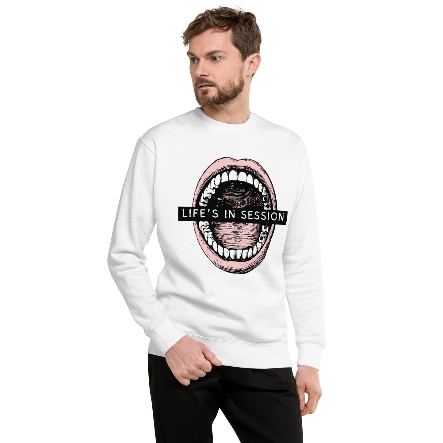 "Life's in Session" Unisex Premium Sweatshirt