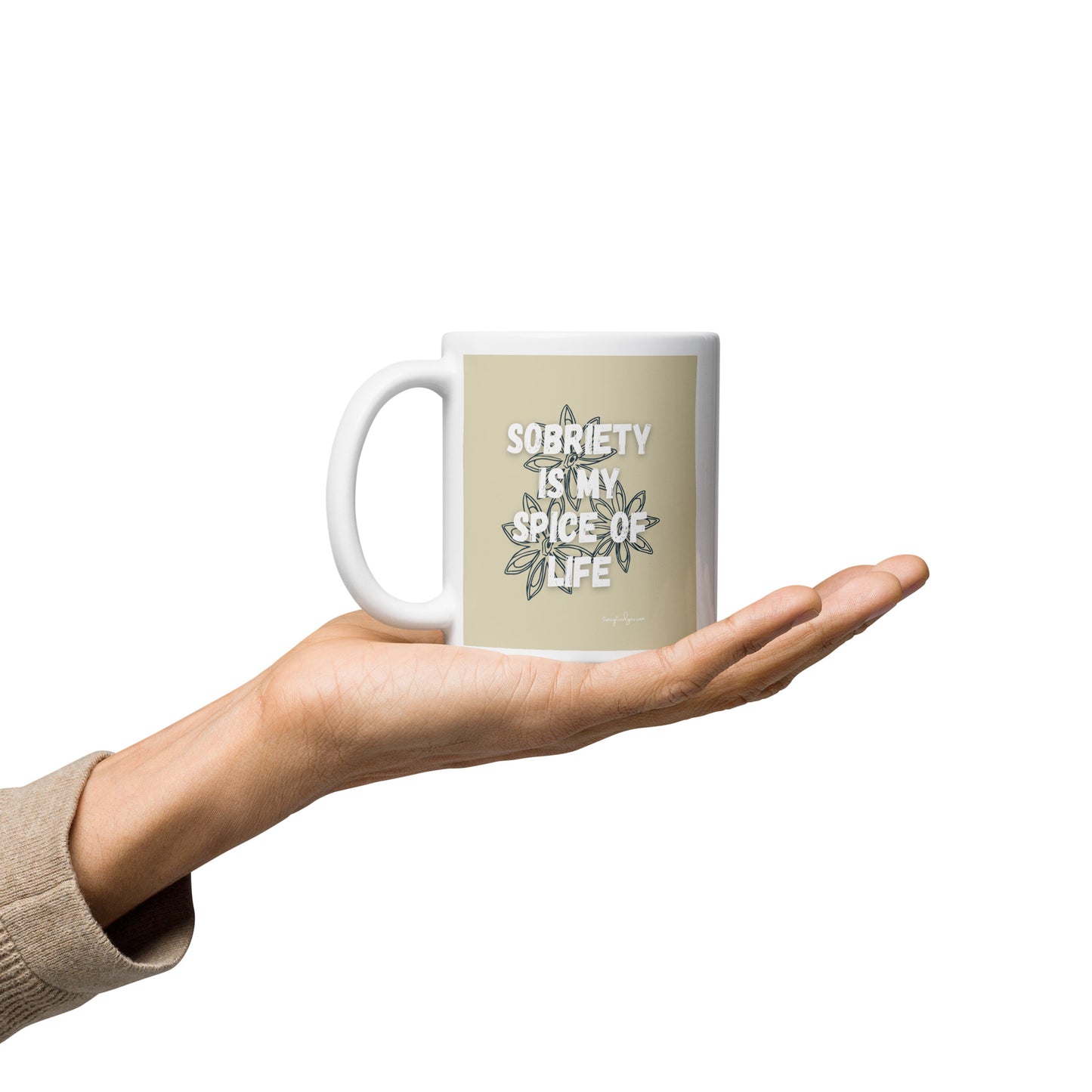 "Sobriety is my..." White glossy mug