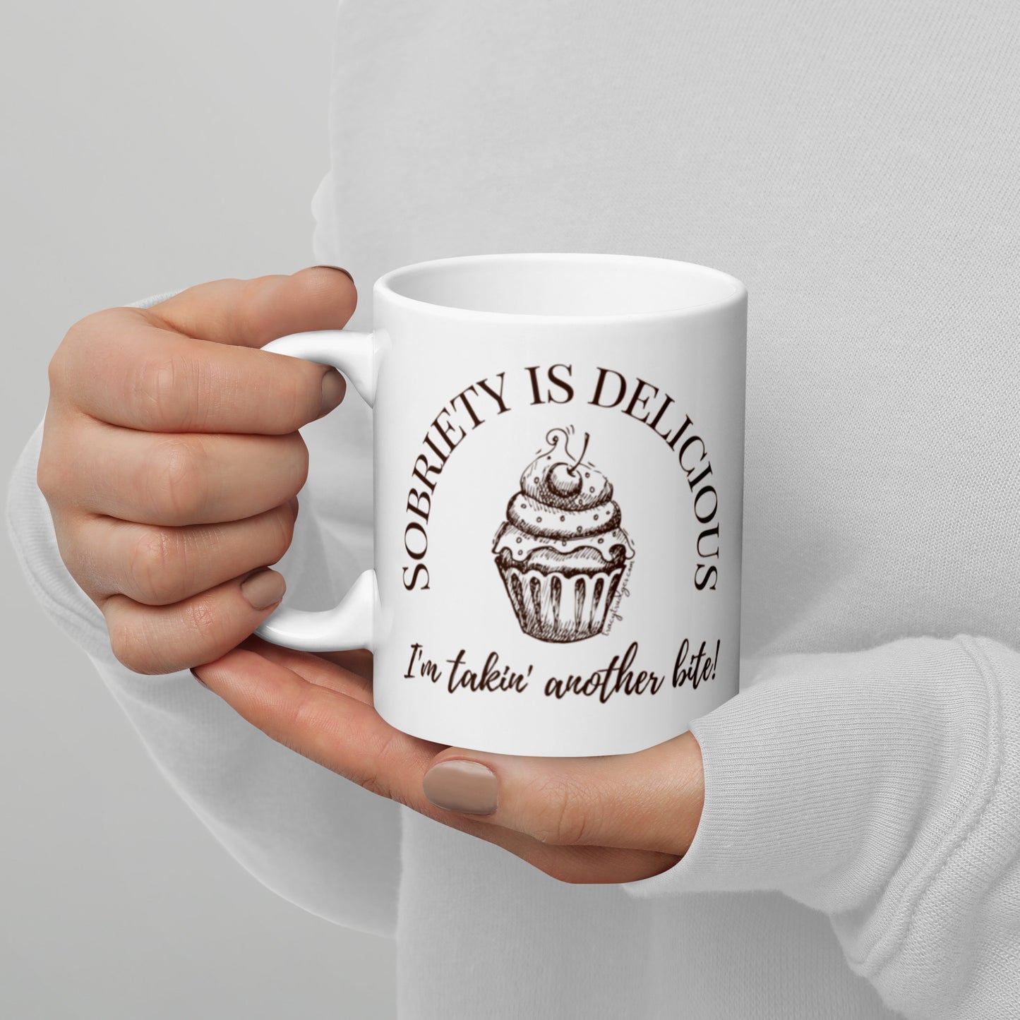 Delicious White glossy mug