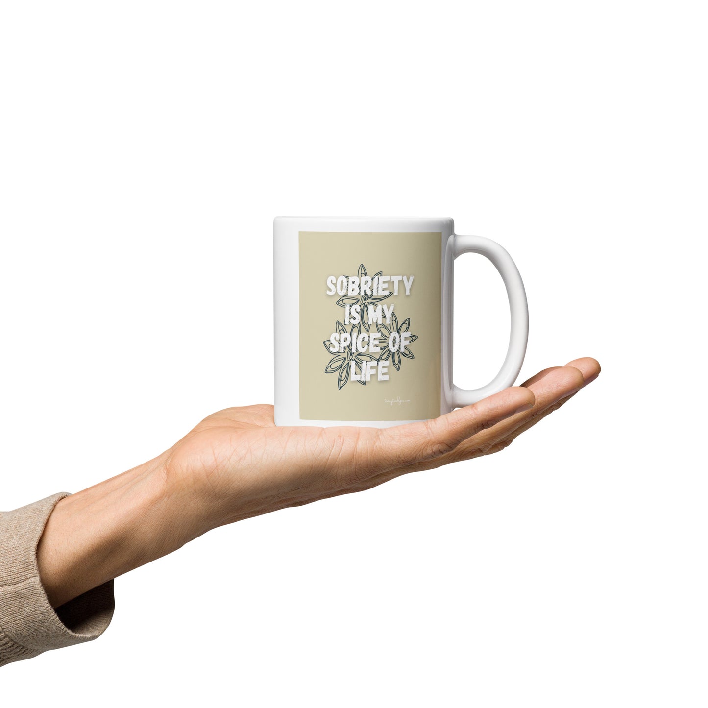 "Sobriety is my..." White glossy mug