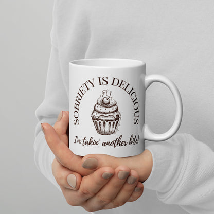 Delicious White glossy mug