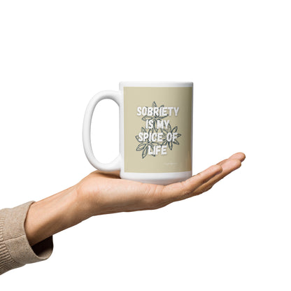 "Sobriety is my..." White glossy mug