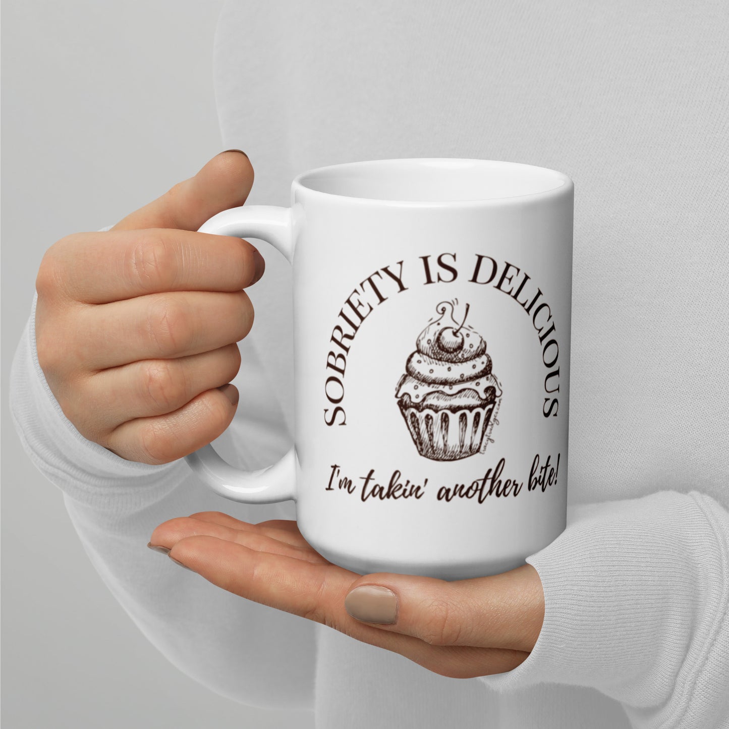 Delicious White glossy mug