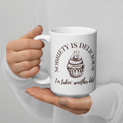 Delicious White glossy mug