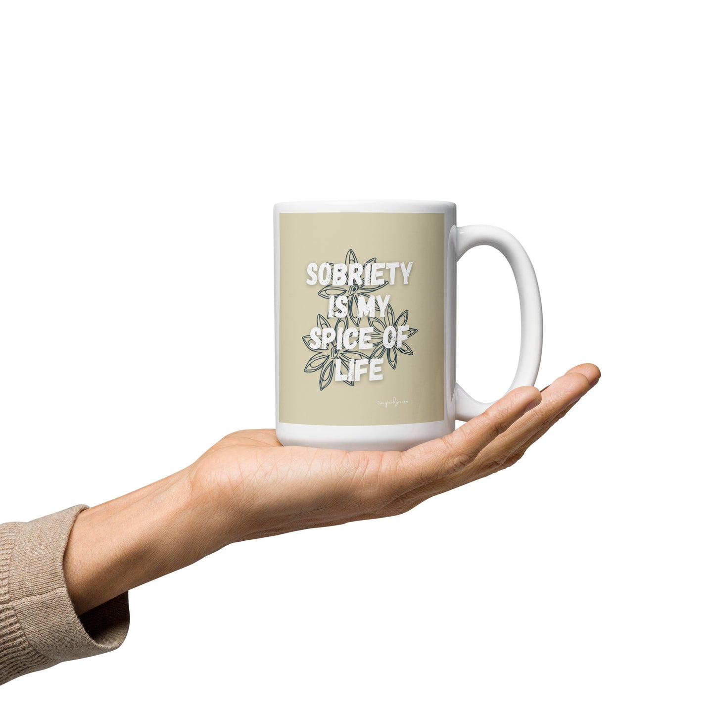 "Sobriety is my..." White glossy mug