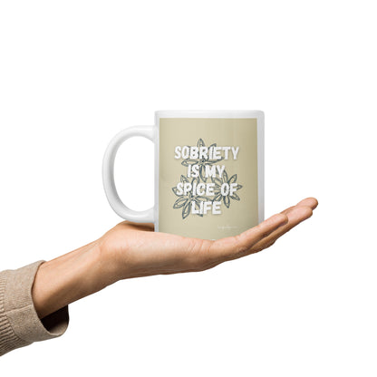 "Sobriety is my..." White glossy mug