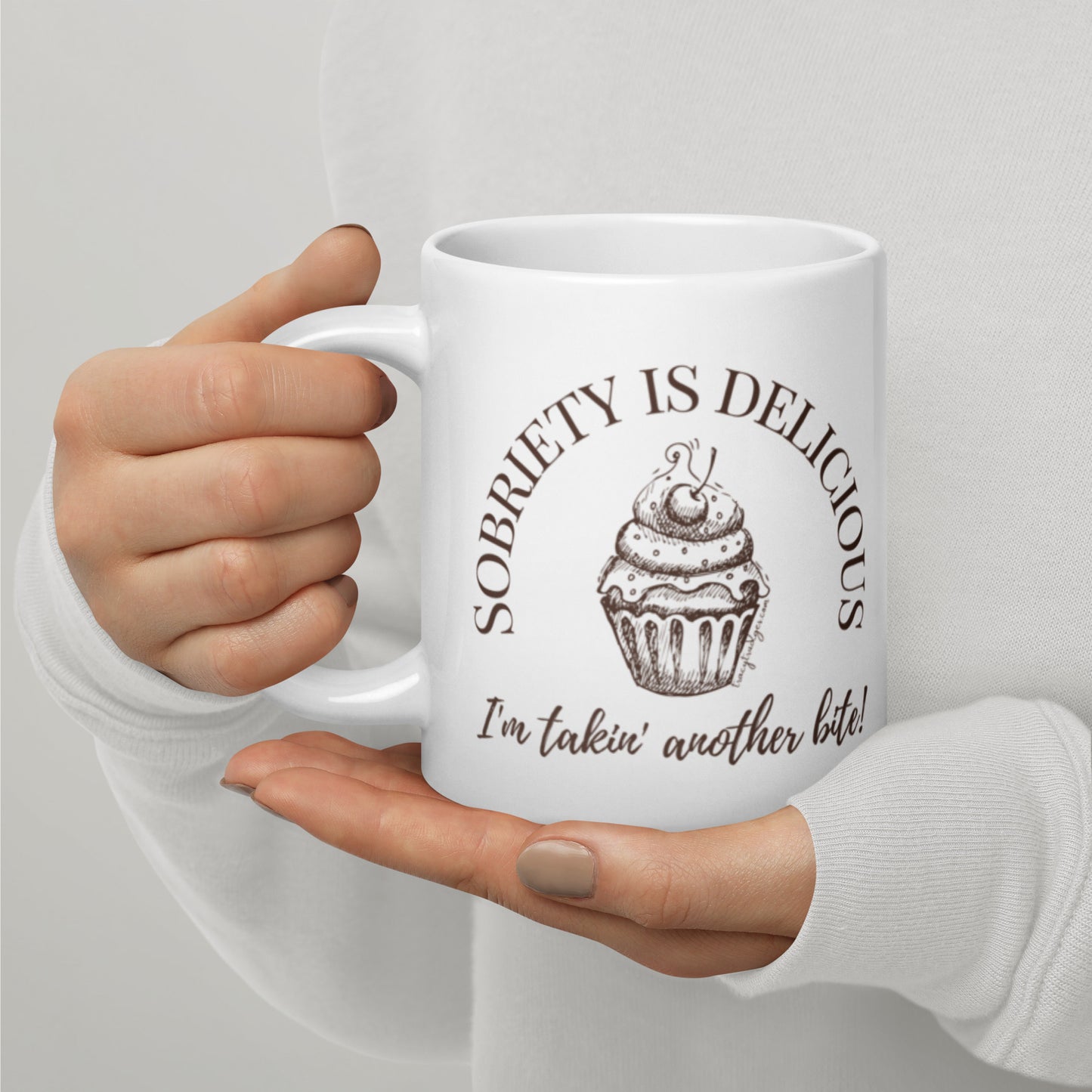 Delicious White glossy mug