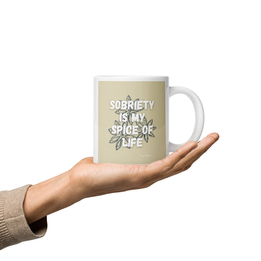 "Sobriety is my..." White glossy mug