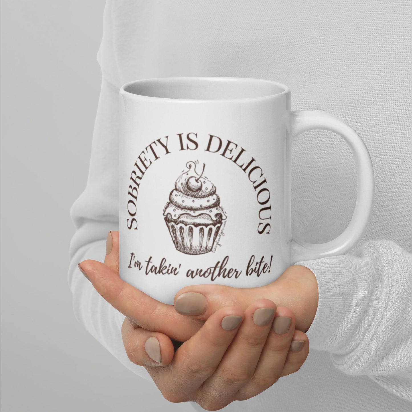 Delicious White glossy mug