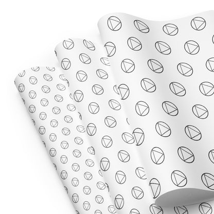 Triangle in Circle wrapping paper sheets