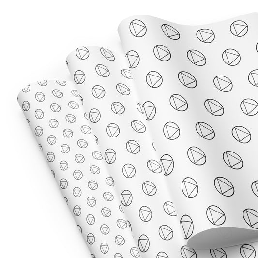 Triangle in Circle wrapping paper sheets